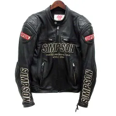 極美品　SIMPSOM  シンプソン　ライダースジャケット 黒　春秋冬用　WM 極美品 SIMPSOM シンプソン ライダースジャケット 黒 春秋冬用 WM 楽天