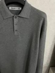 メンズ カラーニット グレー 無地 新品