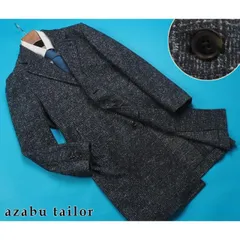 新品サンプル円 azabu tailor 麻布テーラー 日本製 チェック柄 ジャージー コート 48A(A6)紺 JC-JE1(2)