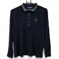 ビームスゴルフ 長袖ポロシャツ ネイビー 襟ライン レディース L ゴルフウェア BEAMS GOLF