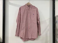 POLO RALPH LAUREN 長袖シャツ ポロラルフローレン オレンジ ストライプ メンズ ボタンダウン ワンポイント刺繍