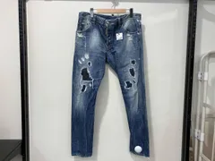 DSQUARED2 ディースクエアード ダメージデニムパンツ ジーンズ size48 made in Italy イタリア製 インディゴブルー 汚れ有り メンズ