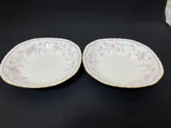 【NARUMI】ナルミ　フローラルブティック　スクエア　深皿　15×3cm 2枚