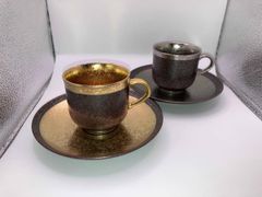 新品 希少完売品 陶芸家 宮下翔太 ゴールド 金 カップ＆ソーサー 