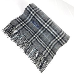 バーバリーロンドン イングランド カシミヤ マフラー グレー 中古・古着通販】BURBERRY LONDON (バーバリーロンドン) カシミヤ