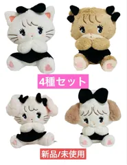 mikko characters　BLACK RIBBON BIGぬいぐるみ【4種フルコンプセット】新品未使用
