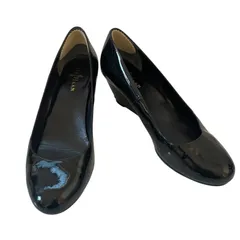 ZM1641 COLE HAAN コールハーン ウェッジソールパンプス エナメル NIKE AIR ブラック サイズ24.0位