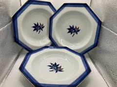 【香蘭社】紅葉　八角　プレート　3枚 21.5cm