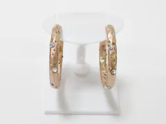 kate spade ケイトスペード フープピアス ラインストーン ピンクゴールドカラー 両耳用 レディース アクセサリー ブランド ■質屋 かんてい局 金沢バイパス店■B25-2805