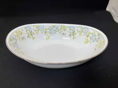 【Noritake】オーバルボウル　小花金彩　7.5×25.5×7.5cm