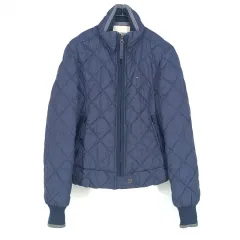 Tommy Hilfiger トミーヒルフィガー レディース キルティング ウェルロン軽量 ダウンジャケット ネイビー XS (HU41990)