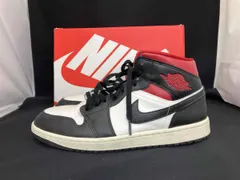Nike Women's Air Jordan 1 Mid 'Black/Gym Red' ナイキ ウィメンズ エアジョーダン1 ミッド ブラック/ジムレッド 29cm BQ6472-061 