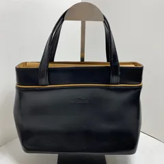 Longchamp ロンシャン ハンドバッグ レザー ブラック ゴールド W