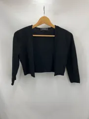 ★ FOXEY フォクシー 26874 ニットボレロ 七分袖カーディガン 日本製 サイズ38 ブラック 通年