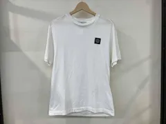 STONE ISLAND ストーンアイランド 半袖Tシャツ サイズ:S 801524113 胸元ワッペン付き 無地 白 ホワイト メンズ