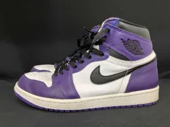 NIKE AIR JORDAN1 RETRO HIGH OG ナイキエアジョーダン1 レトロハイ パープル ホワイト ブラック スニーカー シューズ 28.5cm 555088-500