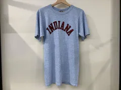 Champion チャンピオン 半袖Tシャツ フロントプリント 90s サイズLARGE ブルー 青 コットン 綿 アクリル USA アメリカ製 