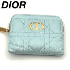 ✨ Dior カロ カナージュ CDロゴ レザー キルティング 折財布 黒