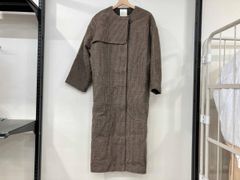 Eaphi no collar wool check coat コート - メルカリ