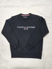 タミヒルフィガー ブラック ユニセックス スウェット Tシャツ