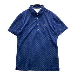 サイズ：L CALLAWAY キャロウェイ  半袖ポロシャツ 総柄 ネイビー系 [240101527849] ゴルフウェア メンズ ストスト