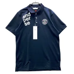 サイズ：M AND PER SE アンパスィ AMS9704V1 2024年モデル 半袖ポロシャツ  ネイビー系 [240101581784] ゴルフウェア メンズ ストスト