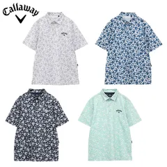 キャロウェイ C25134112 フラワープリント カノコ 半袖 ポロシャツ