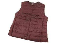 (K1218006)　UNIQLO　ユニクロ　ウルトラライトダウンジャケット　ベスト　赤茶系　XL