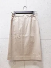 NEWYORKER ニューヨーカー タイトスカート ひざ丈 裏地付き 無地 ベージュ系 9サイズ