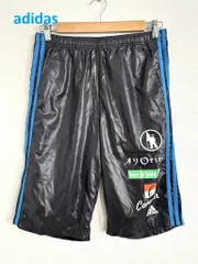 adidas　アディダス　ナイロンハーフパンツ　ショートパンツ　ハーフパンツ　メンズ　Lサイズ　ダークグレー×ブルー等　ウエストゴム（ひも入り）　送料込み　6461054