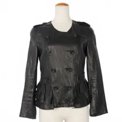 3.1 フィリップリム 3.1 phillip lim ラムレザー フリル ライダース ジャケット ブルゾン 0 黒 ブラックのサムネイル