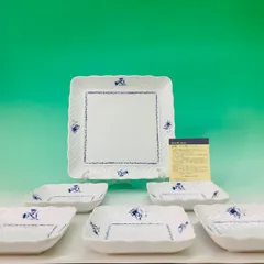 未使用品 NARUMI ナルミ パーティセット　スクエアプレート6点セット 箱付き