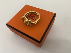 エルメス アタメ スカーフリング  ゴールドカラー レディース 小物 HERMES  管理P6395