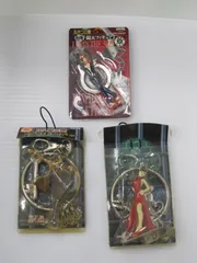 峰不二子　銭型警部　リング付キーホルダー　ミニ手錠＆フィギュア　ルパン三世　３個セット　バンプレスト　プライズ