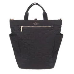Kate spade(ケイトスペード) ハンドバッグ スペード フラワー ミディアム コンバーチブル バックパック KK161 黒 キルティング