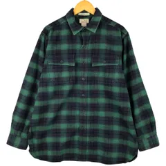 古着 80~90年代 エルエルビーン L.L.Bean CHAMOIS CLOTH SHIRT シャミーシャツ ブラックウォッチチェック 長袖/eaa598358