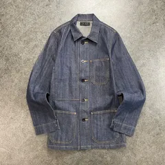 日本製 LABEL BEAMS Denim Coverall Jacket ビームス デニム カバーオール ジャケット インディゴ メンズ