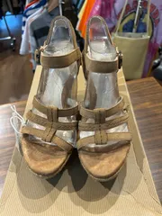 UGG アグ 厚底 レザーサンダル 革サンダル 表示サイズ6 23cm ブラウン 定価24150円 A-1600