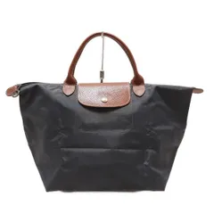 LONGCHAMP(ロンシャン) ハンドバッグ ル・プリアージュオリジナル ダークグレー×ダークブラウン 折りたたみ レザー