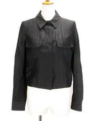 ボディドレッシングデラックス BODY DRESSING Deluxe ジャケット シャツ ステッチ リネン混 9 黒のサムネイル