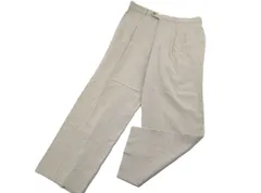 （K1218010）　BURBERRY LONDON　バーバリー　メンズタックパンツ　リネンブレンド　82　ベージュ