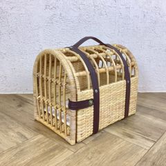 昭和レトロ ラタン ペットキャリー 籐バッグ - メルカリ