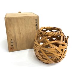 竹籠花生 竹龍斎造 共箱 DT327 - メルカリ