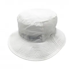 【美品】ビームスゴルフ バケットハット 白 一部メッシュ ネックガード付 59cm   ゴルフウェア BEAMS GOLF