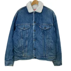 Levi's　デニムジャケット　80s vintage　80年代　Gジャン　トラッカージャケット　アウター　ボアジャケット　フロントポケット　無地　赤タブ　スモールe　USA製　アメカジ　古着