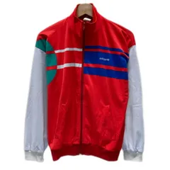adidas　トラックジャケット　80s vintage　80年代　ジャージ　ハイネック　フルジップ　ワンポイント　ブランドロゴ　トレフォイル　刺しゅう　西ドイツ製　スポーツ　古着