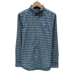 RALPH LAUREN　チェックシャツ　長袖　シャツ　トップス　ボタンダウン　ワンポイント　ブランドロゴ　スモールポニー　刺しゅう　オーバーサイズ　古着