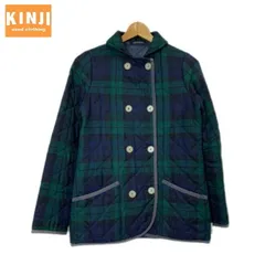 TRADITIONAL WEATHERWEAR　キルティングジャケット　ウールジャケット　Pコート　アウター　チェック　ダブルボタン　フロントポケット　スコットランド製　古着