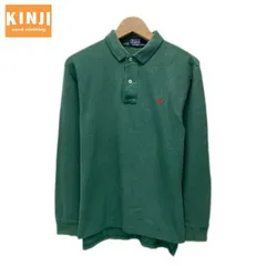 POLO by RALPH LAUREN　ポロシャツ　長袖　シャツ　トップス　ハーフボタン　無地　ワンポイント　ブランドロゴ　スモールポニー　刺しゅう　古着