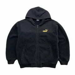 PUMA フリースジャケット メンズ M ブラック 黒 パーカー スポーツウェア 防寒 シンプル プーマ